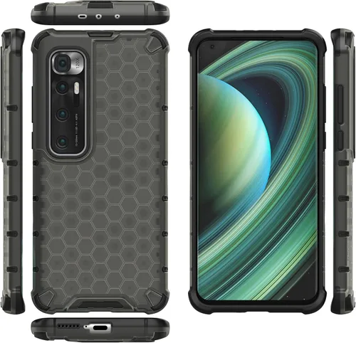 Vista 39 de Pzwoxukhov Funda compatible con Redmi A1, compatible con Redmi A2 Honeycomb Anti-caída Absorción de Golpes Negro