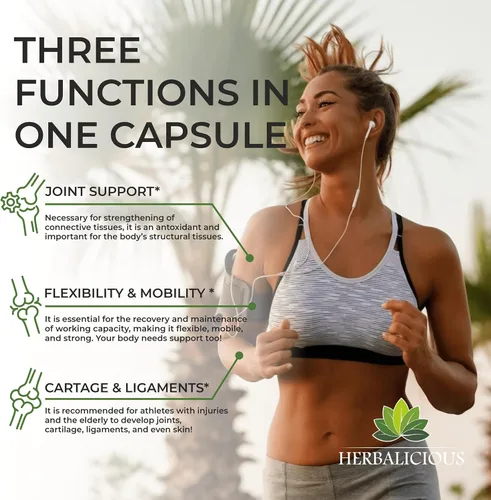 Vista 2 de HERBALICIOUS Suplementos de colágeno bovino para hombres y mujeres Péptidos de colágeno bovino hidrolizados alimentados con pasto Soporte