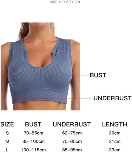 Vista 6 de Conjuntos de entrenamiento para mujer, 2 piezas, acanaladas, sin costuras, ombligueras, cintura alta, conjuntos de leggings de yoga, conjuntos
