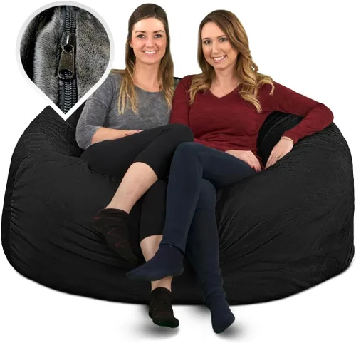 Vista 16 de ULTIMATE SACK 5000 (5 pies) Funda para silla puff en varios colores: Solo funda (5000, piel marrón)