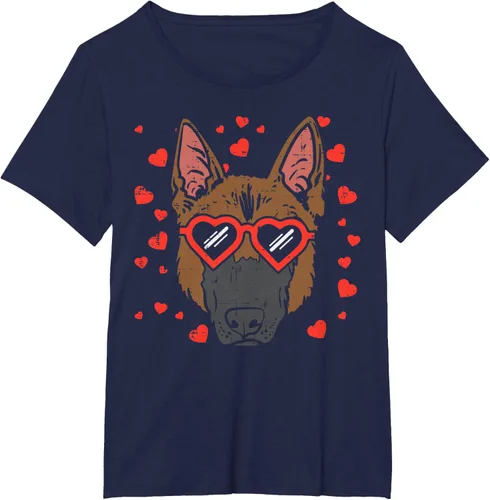 Vista 17 de Camiseta de regalo para perro con cara de pastor alemán, Negro, S
