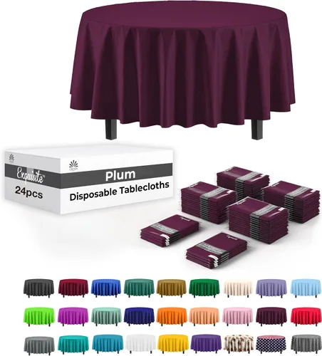 Vista 19 de Party Solids Mantel rectangular de plástico color azul aguamarina, 54 x 108 pulgadas, paquete de 24