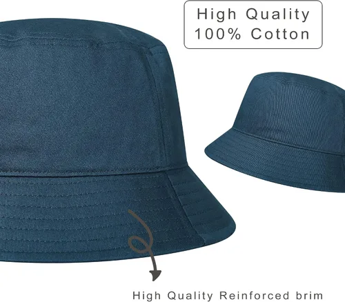 Vista 9 de GADIEMKENSD Sombrero de pescador 100% algodón, unisex, protección solar UPF 50, ligero, plegable