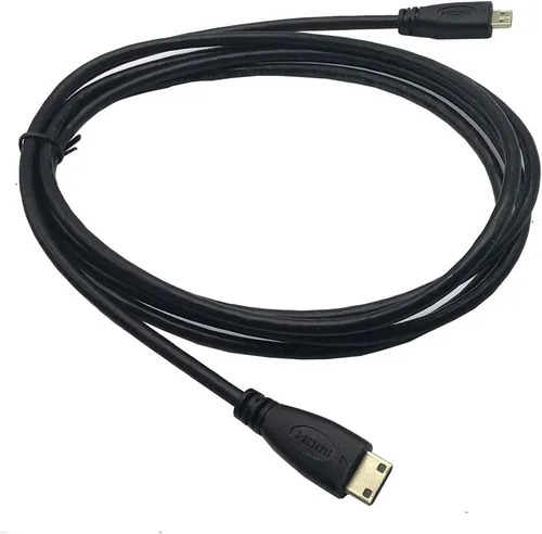 Vista 6 de Seadream Paquete de 2 cables adaptadores de conector micro HDMI tipo D macho a mini HDMI tipo C macho (1 pie 2 unidades)