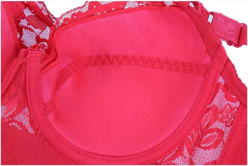 Vista 4 de uxcell Brasier de copa completa para mujer, transpirable, cómodo, con encaje floral, cobertura completa, no acolchado, con aros