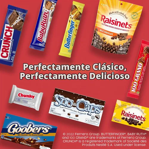 Vista 8 de Barra de chocolate con leche gigante Chunky, 12 unidades, caramelos Ferrero en envoltorio individual a granel, 4.2 onzas