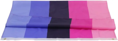 Vista 2 de FLAGLINK Bandera del Orgullo Omnisexual 3x5 Pies - Pancarta del Orgullo Omni Pansexual