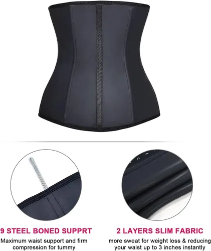 Vista 5 de YIANNA Underbust Corsé deportivo modelador de figura de látex para mujer