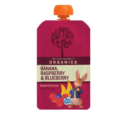 Vista 4 de Peter Rabbit Organics Puré de Frutas Manzana Uva, 4 oz