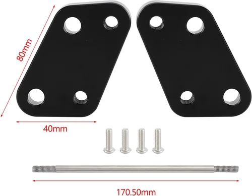 Vista 8 de Reposapiés trasero Base Elevar Move Back Plate para Suzuki Gixxer 250 SF250 2020-2022