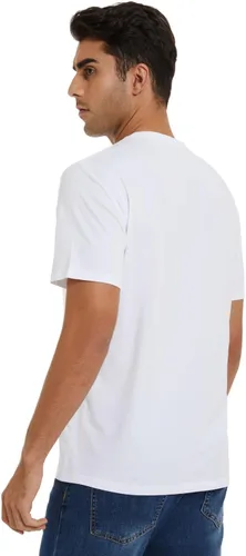 Vista 6 de Camisetas de cuello redondo para hombre, camiseta de algodón ultra para hombre, camiseta de manga corta con cuello redondo, camiseta clásica