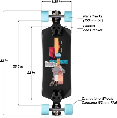 Vista 2 de Loaded Boards Fathom Longboard Skateboard