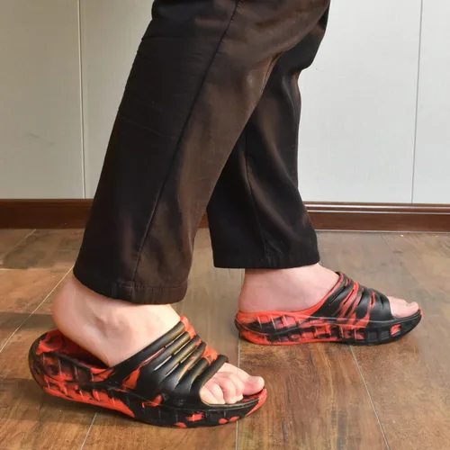Vista 2 de KuaiLu Sandalias ortopédicas de recuperación para hombre, con puntera abierta, con amortiguación gruesa, reducen el estrés en los pies