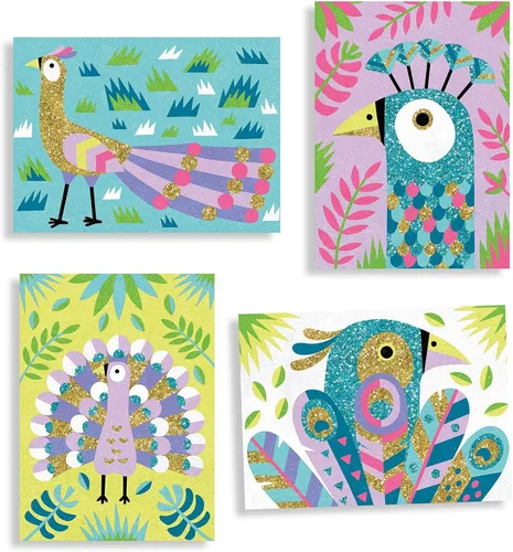Vista 2 de DJECO Kit de manualidades de arena y purpurina de colores deslumbrantes