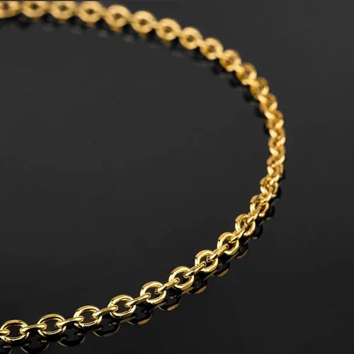 Vista 5 de UMAOKANG - Cadenas de acero inoxidable chapadas en oro de 16.4 pies para fabricación de joyas 1.0 cable de oro