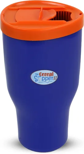 Vista 2 de Cereal Sipper II Azul y Naranja