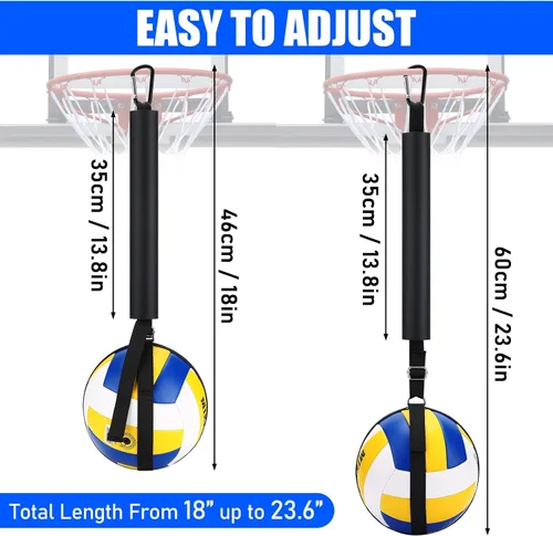 Vista 2 de TOBWOLF Volleyball Spike Trainer, Elastic Self-Training Volleyballs Resistance Band, Volleyball Equipment Training Aid Improves Serving, Jumping