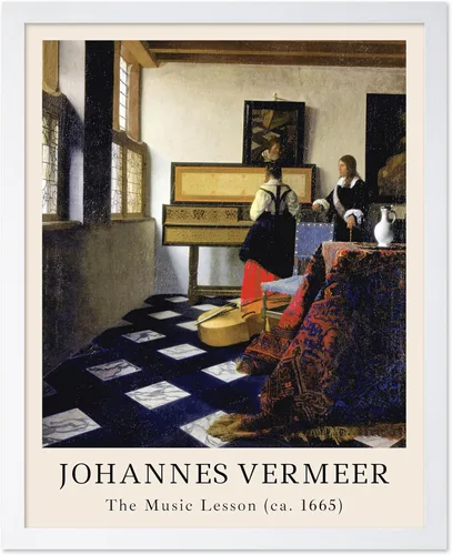 Vista 17 de Poster Master Póster vintage Johannes Vermeer – Impresión de pintura de vista retro de Delft – Vista del arte de Delft – Regalo para hombres