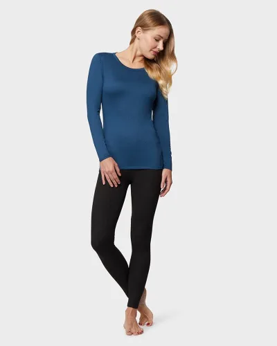 Vista 2 de 32 Degrees Legging ligero de capa base para mujer Ajuste de forma Elástico en 4 direcciones Térmico Negro