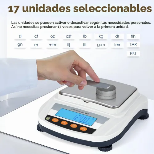 Vista 2 de Bonvoisin Balanza electrónica recargable de la balanza 3000gX0.0.04 oz del laboratorio Balanza analítica de la precisión Balanza de laboratorio
