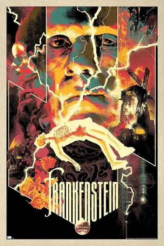 Vista 5 de Trends International Frankenstein - Póster de collage de pared, 22.375 x 34 pulgadas, versión premium sin marco