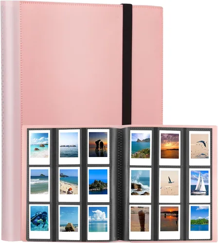 Vista 18 de Veicevol Álbum de fotos de 360 bolsillos para cámara Fujifilm Instax Mini, álbum para fotos Polaroid, cubierta de cuero, álbum de fotos para cámara