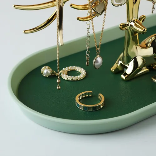 Vista 4 de MORE&LESS Antlers - Soporte de exhibición de joyas, estante de torre de árbol, organizador colgante para anillos, aretes, collares, pulseras