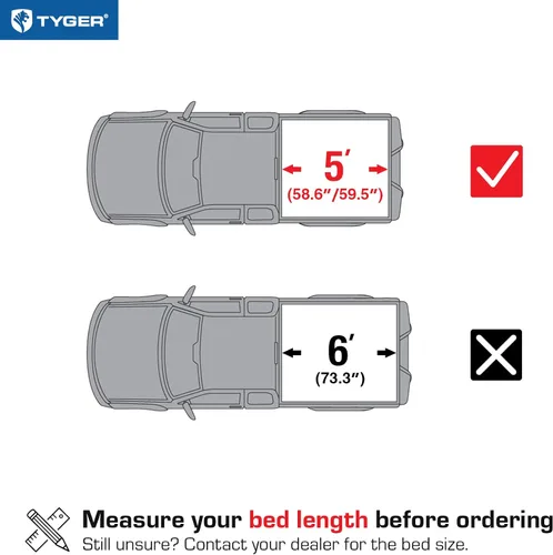 Vista 2 de Tyger Auto T3 - Tapa plegable en tres partes para camioneta