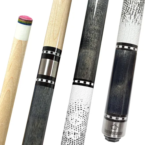 Vista 13 de HomeSeason 58in Pool Cue Stick Canadian Maple Wood 13mm Tip - 18oz Perfect for Precision Play, Low Deflection Pool Cue for Enhanced Accuracy HS17-A