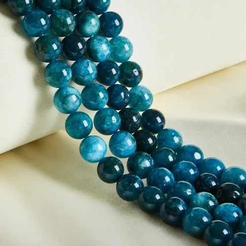 Vista 9 de 60 piezas de cuentas de turquesa africana natural de 6 mm, cuentas de gema redondas sueltas para hacer joyas