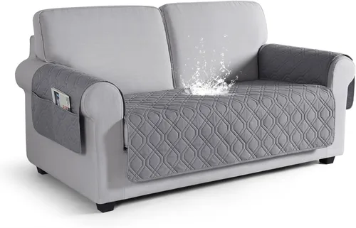 Vista 23 de VANSOFY Funda para Sofá, Fundas de Sofá Impermeables Lavables Forro Protector de Muebles Fundas de Asiento de Sofá Antideslizantes para Perros, Negro