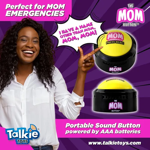 Vista 4 de Talkie Toys Products El botón de mamá - Reproduce 10 refranes divertidos de mamá - Genial