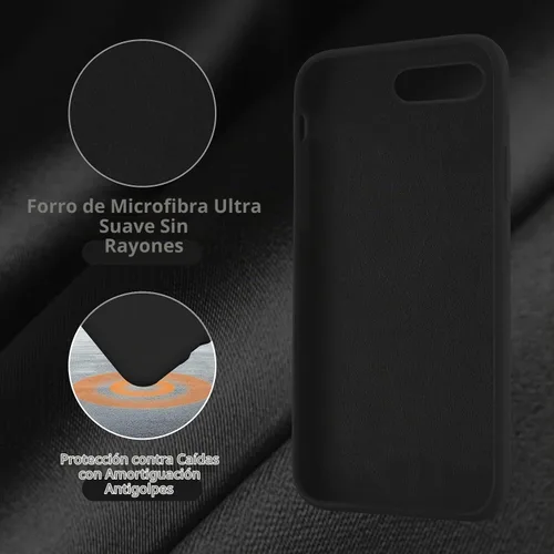 Vista 5 de Cordking Funda diseñada para iPhone 8 Plus, diseñada para iPhone 7 Plus, funda de teléfono de silicona ultra delgada a prueba de golpes
