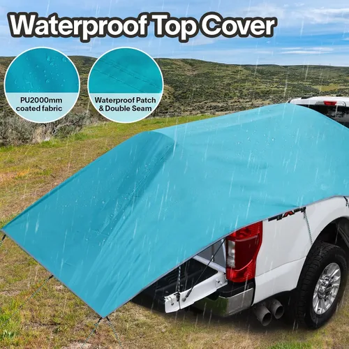 Vista 7 de EighteenTek Camión Tienda Campo Camper Camper Shell Pop Up Instalación Automática Impermeable PU2000mm Doble Capa Rainfly Ajustable 5 5.5 6 6.5 8
