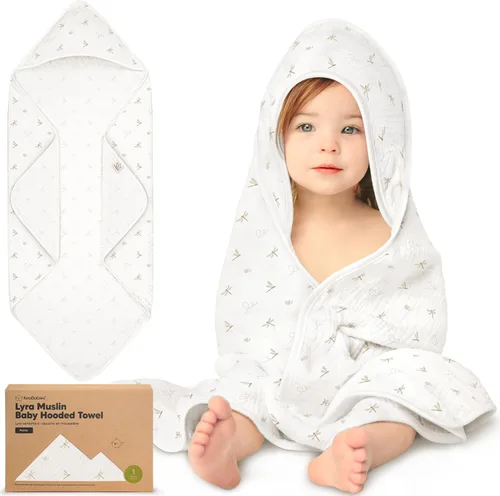 Vista 23 de KeaBabies Toallas de muselina con capucha para bebés y niñas recién nacidas, paquete de 2, toallas de baño de algodón orgánico de 30 x 30 pulgadas