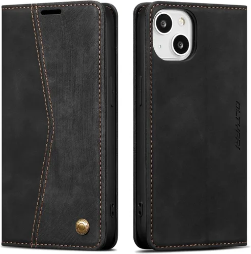 Vista 126 de QLTYPRI Para iPhone Air Case Wallet Con Tarjetero, Vintage PU Cuero Kickstand Cierre Magnético A Prueba De Golpes Folio Libro Funda Para IPhone 17
