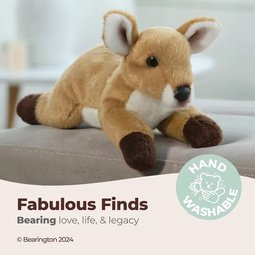 Vista 3 de Bearington Lil' Ember - Peluche de ciervo para bebé, de 9 pulgadas, de piel sintética suave y realista con ojos brillantes, regalo para niños, niños