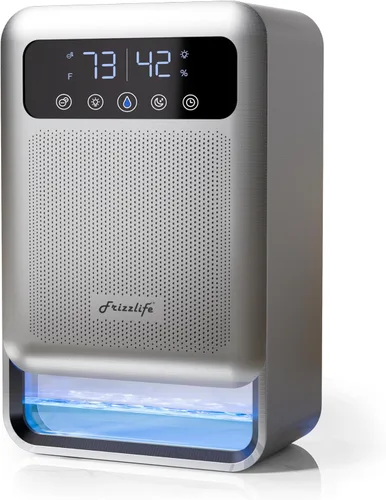 Vista 8 de Frizzlife Deshumidificador de aire, tanque de agua de 135 onzas con función purificadora, deshumidificadores pequeños silenciosos con modo