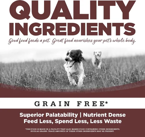 Vista 7 de NutriSource Prairie Select - Alimento para perros sin granos, hecho con codorniz y pato, 15 libras, comida seca para perros