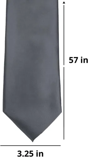 Vista 378 de tiemart Corbata de color sólido para hombre Longitud estándar