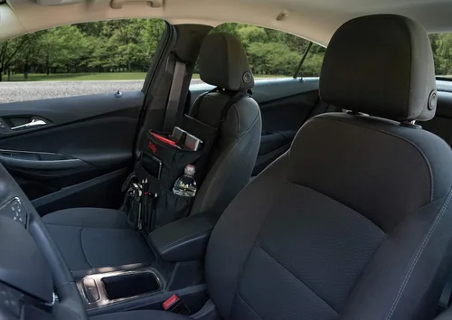 Vista 8 de Tidify Organizador de Asiento Delantero de Coche [2025 ACTUALIZADO] con Almacenamiento Dedicado para Tablet y Laptop, Correas Laterales