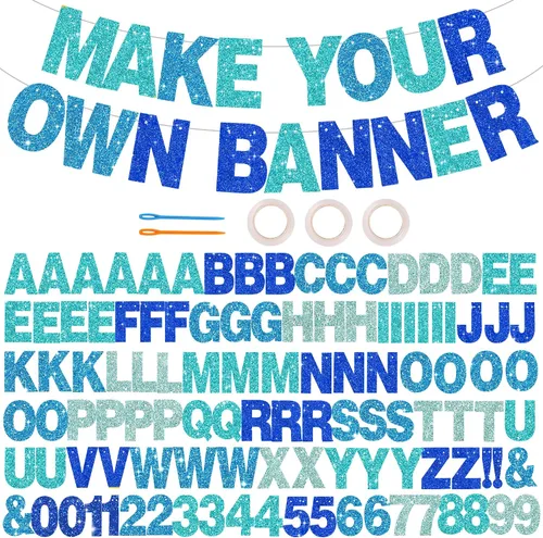 Vista 19 de 116 piezas de letras de la A a la Z DIY Banner personalizado Colorido