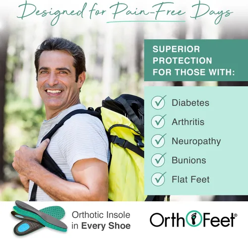 Vista 4 de Orthofeet Zapatos de senderismo ortopédicos impermeables en cascada para hombre