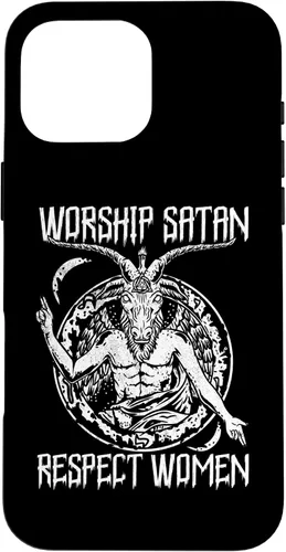 Vista 19 de Worship Satan Respect Women I Satanic Goat Head Case for iPhone 16