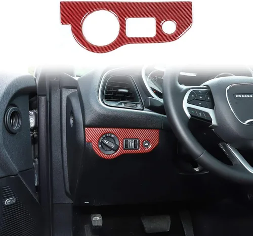 Vista 13 de Voodonala Para interruptores de faros delanteros Challenger Charger para Dodge Challenger 2015-2025+, para Dodge Charger 2010-2023+, ABS azul, 1