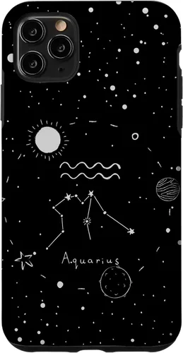 Vista 13 de Aquarius Astrology Celestial Zodiac Sign Aesthetic Case for iPhone 17