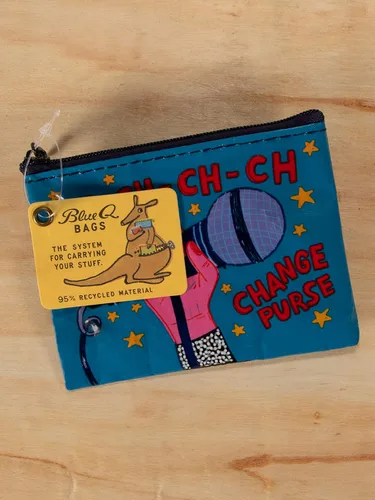 Vista 5 de Blue Q Monedero – Bonita bolsa para monedas para hombres y mujeres, cartera pequeña, organizador de llavero, bolsa con cremallera para monedas