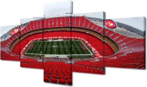 Vista 13 de Arte de pared en lienzo de estadio Allegiant, arte de pared para sala de estar, equipo de fútbol americano, pintura moderna de Nevada Las Vegas