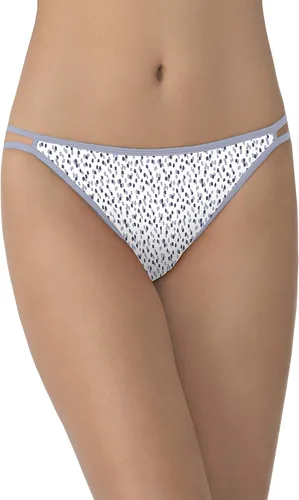 Vista 20 de Vanity Fair Bragas de bikini con tira para mujer, Illumination, con elástico sedoso y ribete de satén Paquete de 3 Negro (Midnight Black)