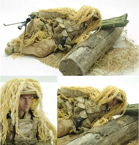 Vista 6 de Modelo de figura de acción de soldado para adultos, 12 pulgadas, 1/6, realista, militar, policía, francotirador, soldado, conjunto con accesorios